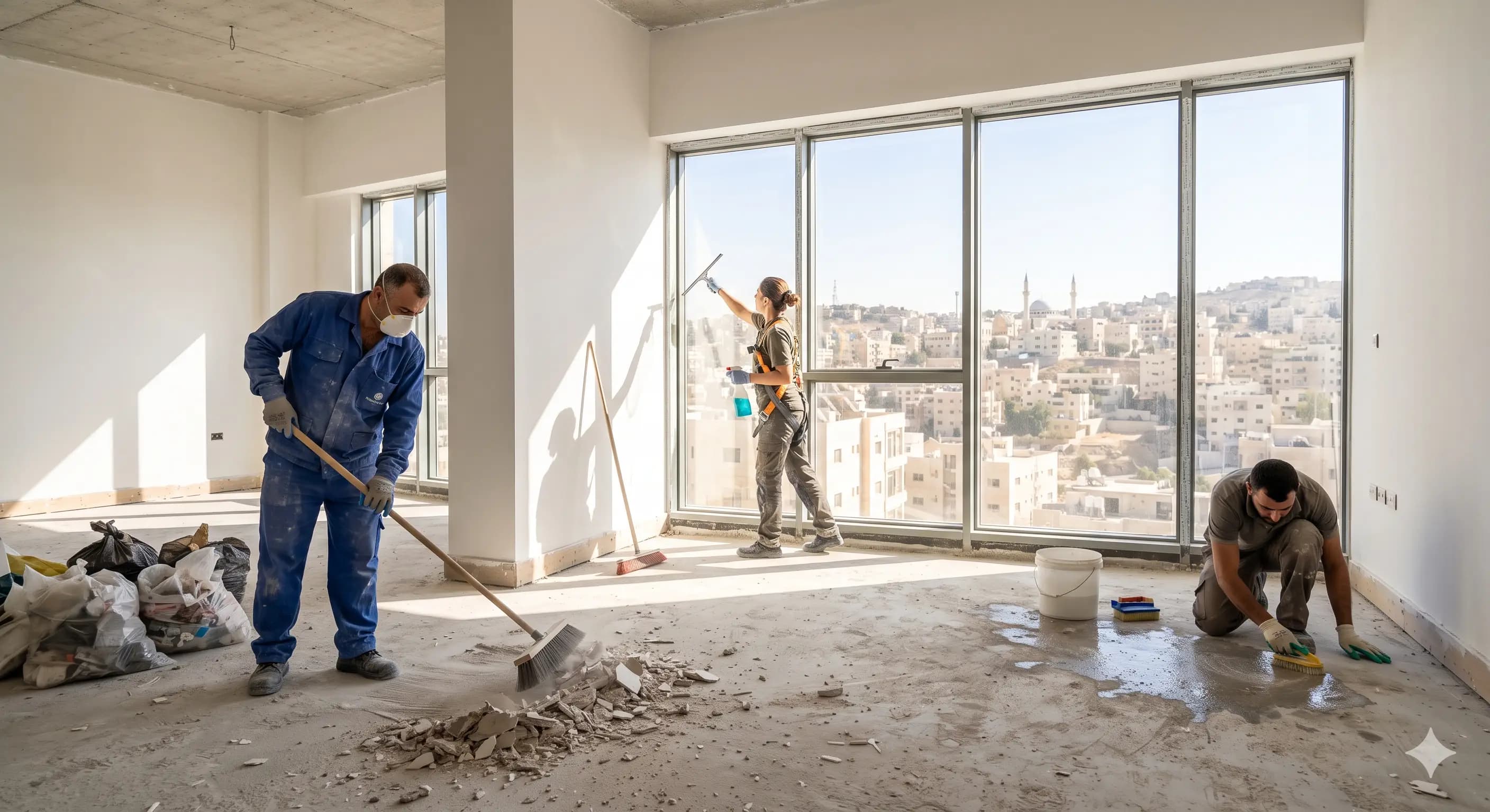 مراحل تنظيف ما بعد البناء: لماذا التنظيف النهائي أصعب وأهم من الأولي؟